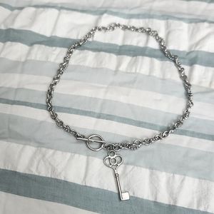 Keychain necklace with toggle clasp